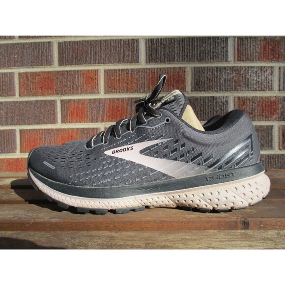 Brooks Womens Ghost 13 Gray Pink Running Athletic Shoes Sneakers Size 7.5 B - Picture 6 of 16